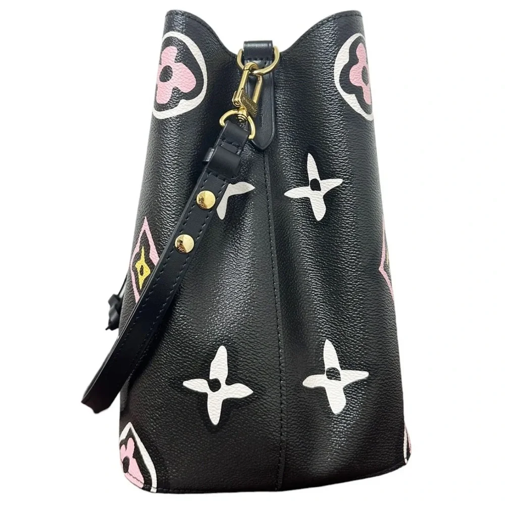 Louis Vuitton Neo Noe Black Bucket Bag Wild at Heart Giant Monogram MK Leopard - Picture 11 of 11
